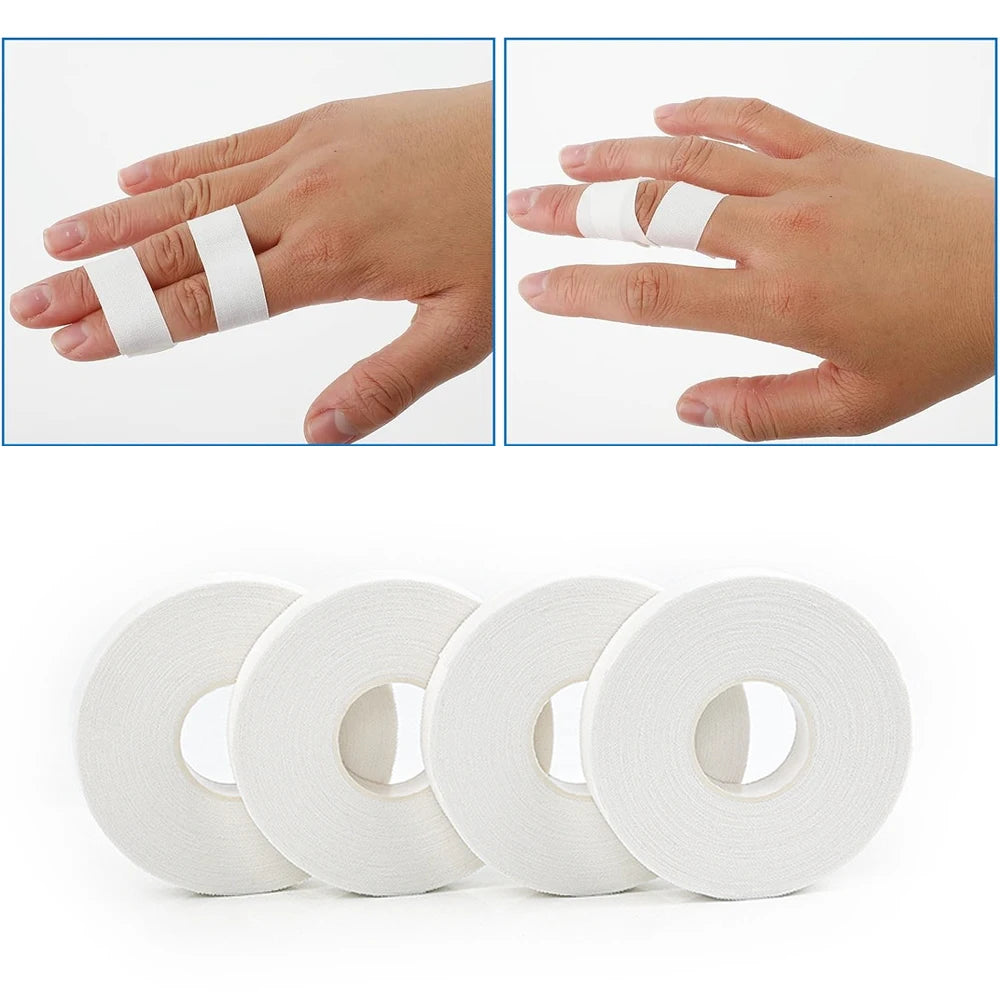 White Sports Athletic Adhesive Fingers Tape for Weight Lifting Volleyball Boulder Climbing Basketball GYM Training Skin-Friendly