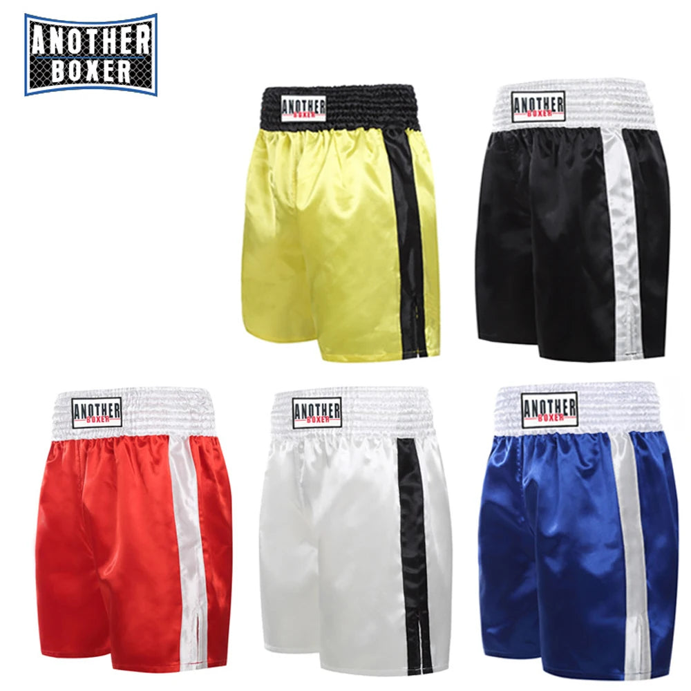 Muay Thai Fight Shorts Unisex Kick Boxing Pants Women Men Kids MMA Training Shorts Competition Game Sanda Grappling Clothes