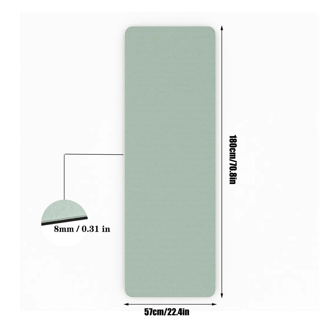 Yoga mat 1/3 inch super thick yoga mat double-sided non-slip, professional TPE yoga mat, suitable for yoga, Pilates and floor ex