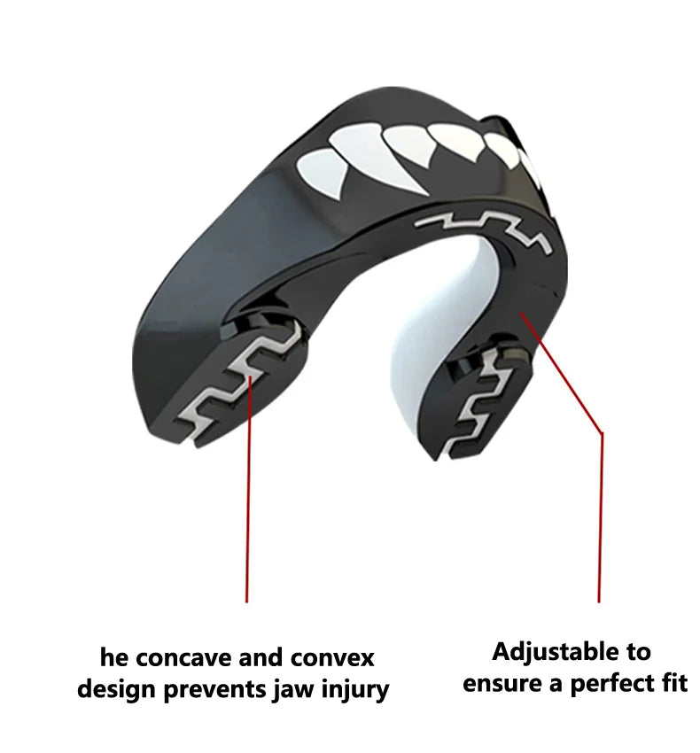 Mouth Guard Sports- Teeth 3D Technology Double Layer Boxing Mouth Guard Perfect Fit Adults with Case - Boil & Bite Mouth