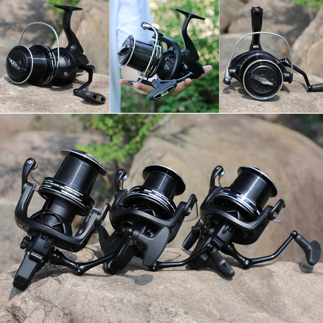 Sougayilang 14BB Metal Spinning Fishing Reel Max Drag 15kg 4.1:1 High Speed Carbon Fiber Drag System Reel Carp Fishing Tackle