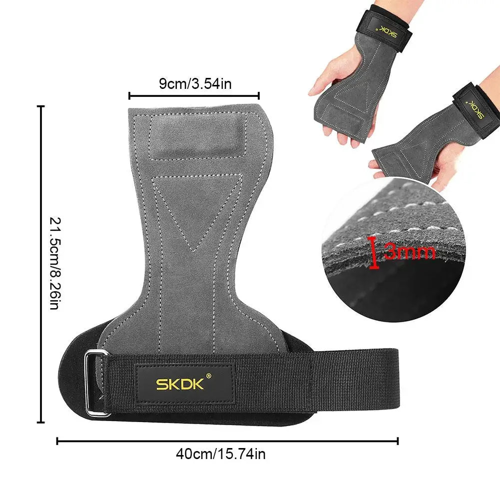 2Pcs Gym Gloves Fitness Hand Palm Protection Equipment Anti Slip And Wear-resistant Wrist Protection Hard Pull Grip Strength Ban