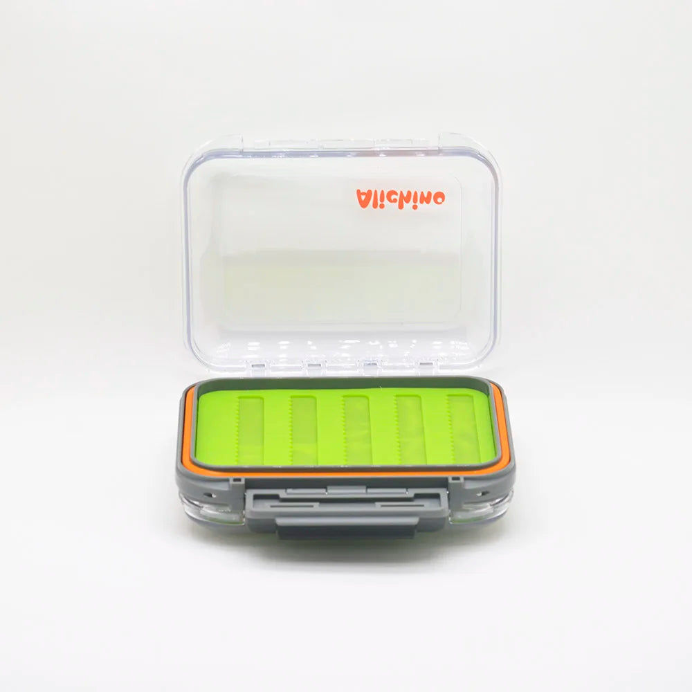 Fly Boxes for Fly Fishing Jig Boxes Two-Sided Waterproof Easy Grip Transparent Fly Fishing Box For Fly Flies Ice Jig Lures