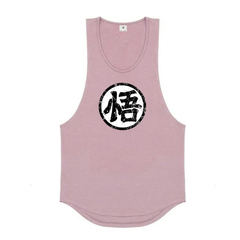 New Mens Dragon Ball Clothing Muscle Fitness Casual Singlets Gym Workout Korean Sleeveless Tank Top Fashion Running Undershirt