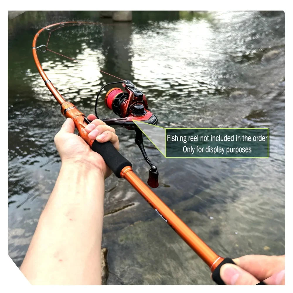 BAKAWA Casting Spinning Fishing Rods 1.8M 2.1M UltraLight Travel Feeder Pole 4 Sections EVA Handle Baitcasting Fish Rod Pesca