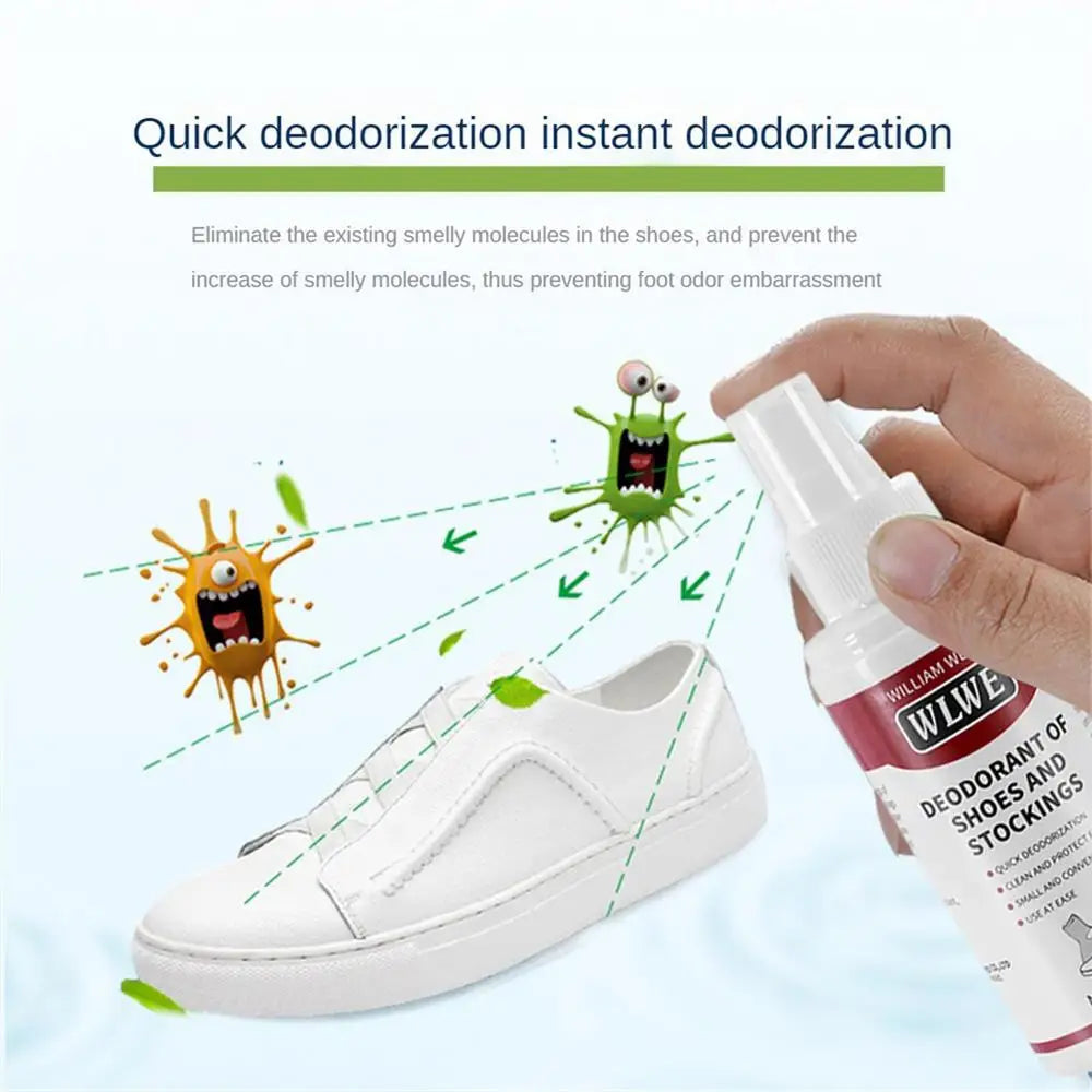 Shoe Deodorizer Foot Odor Socks Odor Refresher Spray 100ml Long Lasting Quick Dry Shoe Smell Fighter For Canvas Gym Shoes