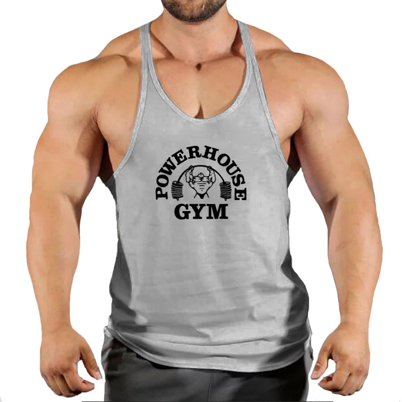 New Gym Tank Top Summer Brand Cotton Sleeveless Shirt Casual Fashion Fitness Stringer Tank Top Men bodybuilding Clothing M-XXL