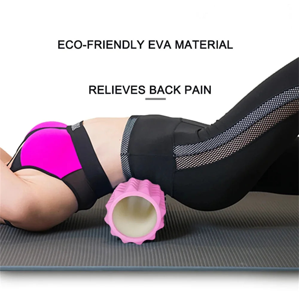 25.5cm Yoga Column Gym Fitness Pilates Foam Roller Exercise Back Massage Roller Yoga Brick Home Fitness Equipment