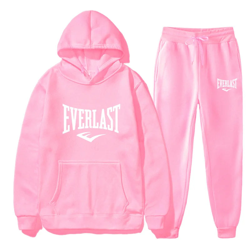 Fashion EVERLAST Tracksuit For Men Hoodie Fitness Gym Clothing Men Running Set Sportswear Jogger Men'S Tracksuit Winter Suit