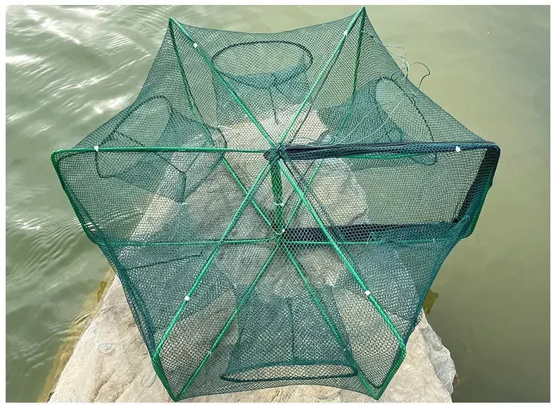 Mesh For Fishing Net/Tackle/Cage Folding Crayfish Catcher Casting/Fish Network Crab/Crayfish/Shrimp/Smelt/Eels Traps fishing