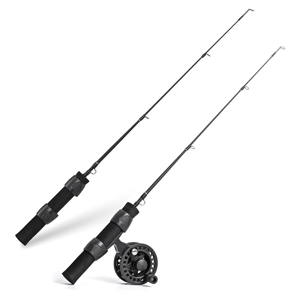 LEO 51cm Sea Fishing Rods Fiberglass Fishing Rod Reel Combo Set Portable Ultra-short Antiskid Grip Tackle Pesca Fisherman Gear