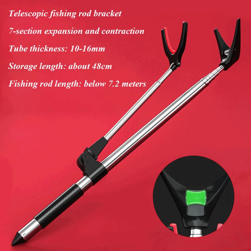 Fishing Rod Ground Insertion Bracket Aluminium Alloy  360° Free Adjustable Multi-Directional Fishing Rod Holder Accessories