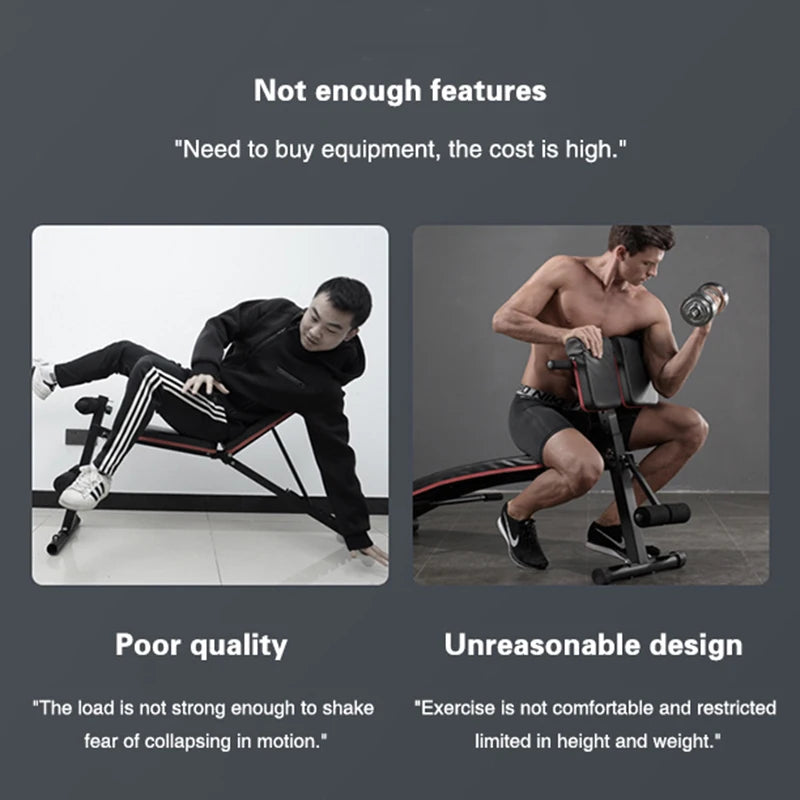 Dumbbell stool sit-up aid fitness equipment home men's multifunctional workout sport stand-up bench