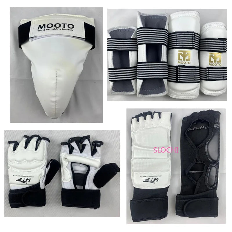 Taekwondo Protective Gear Combat Actual Combat Equipment Full Set Protective Gear Training Set Thicken Competition Martial Arts