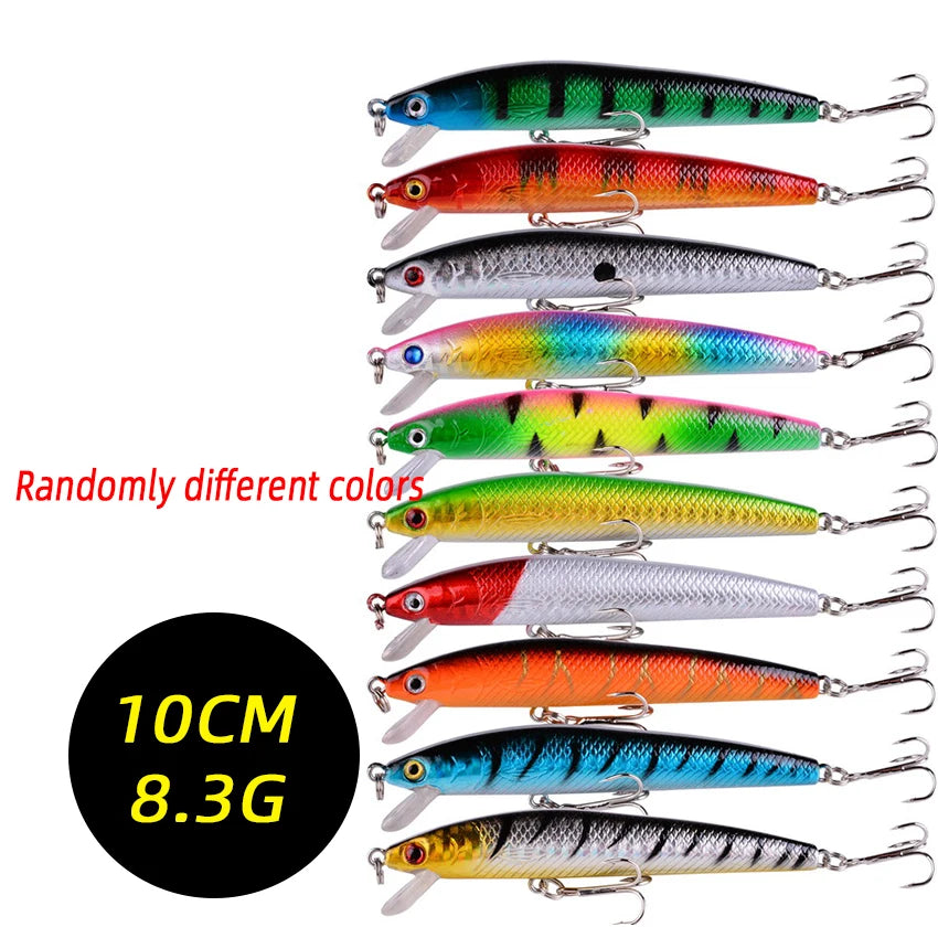 3/5/8 Pcs of Random Fishing Lure Set High Quality Swimming Bait Minnow Mini Crank Wobble Bait Crankbait Artificial Bait