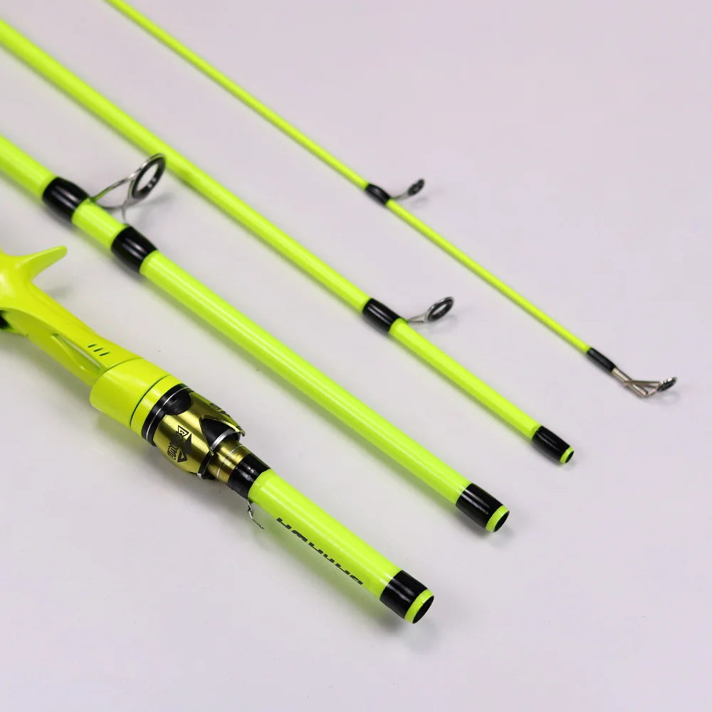 BAKAWA Casting Spinning Fishing Rods 1.8M 2.1M EVA Handle Baitcasting Fish Rod 4 Sections UltraLight Travel Feeder Pole Pesca