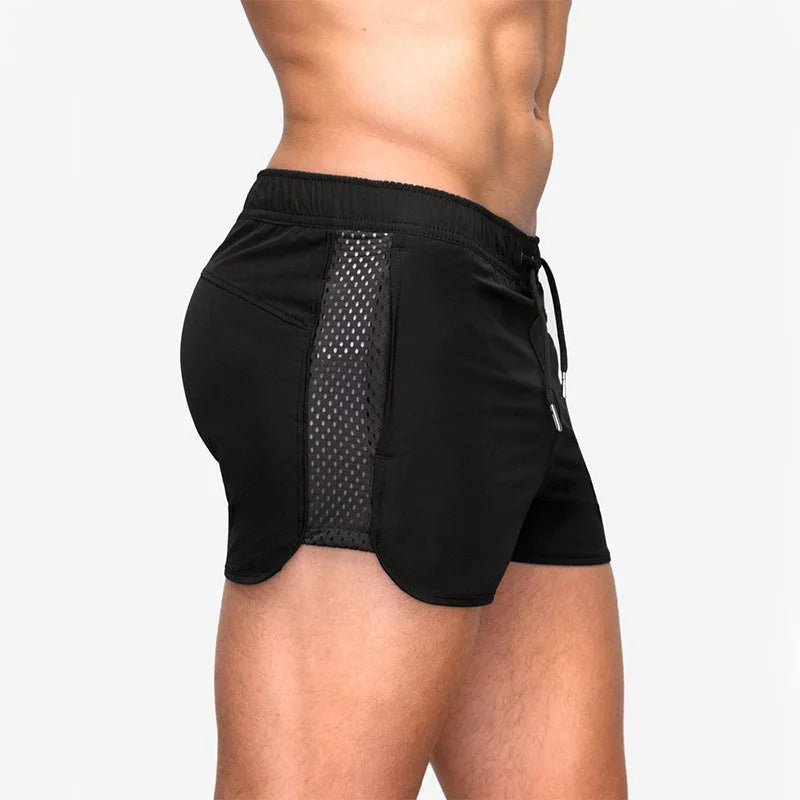 Fitness Running Shorts Men Quick Dry Mesh Training Sports Gym Shorts Sport Jogging Short Pants with Pockets Summer Shorts Men