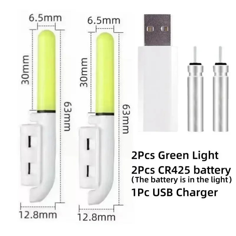 Electronic Fishing Light CR425 3.6V Battery USB Charge Rod Sense Strike Indicator LED Stick Pesca Tackle Night Bright Flash Lamp