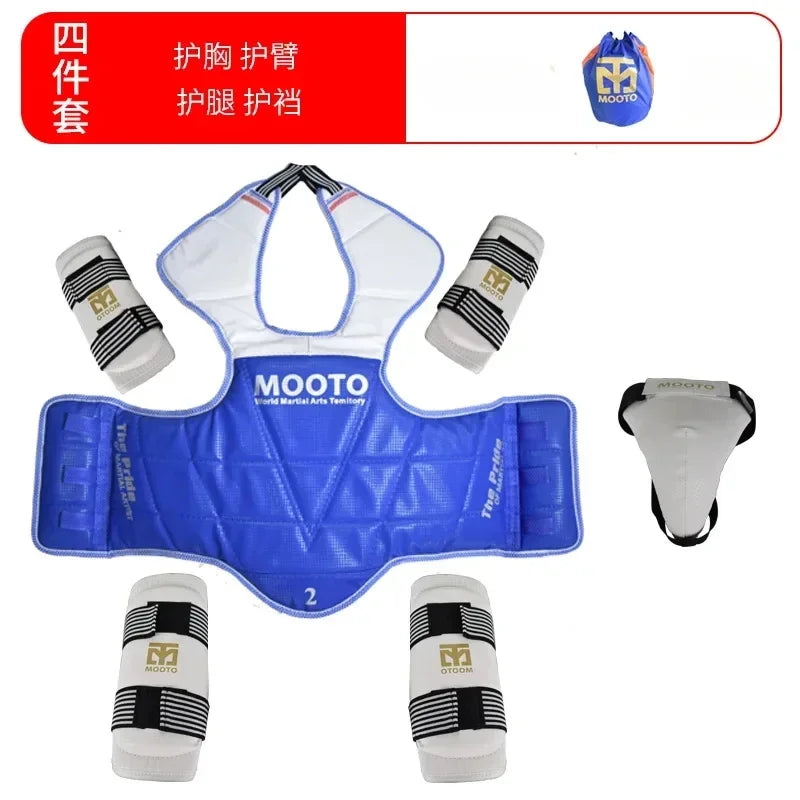 Children's Boxing Taekwondo Protective Gear Actual Combat Equipment Full Set Thicken Competition Martial Arts Combat Protective