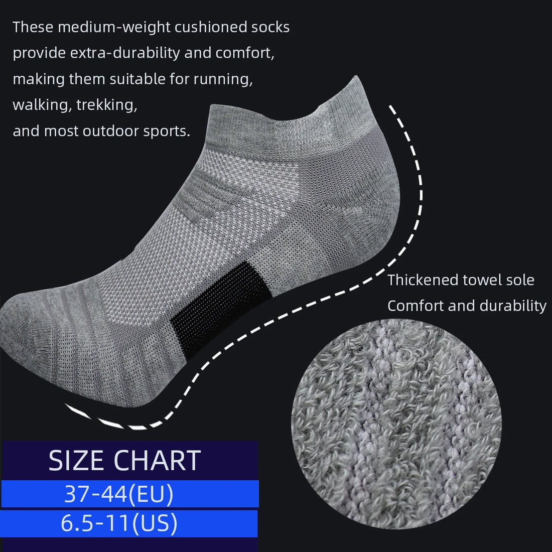 1/3 Pair Men's Cycling Sport Socks Basketball Running Compression Ankle Sock Black White Anti-slip Bicycle Mtb Cycling Sock