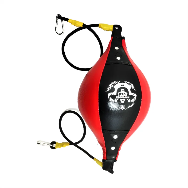 Quality PU Leather Boxing Punching Bag Pear Inflatable Speed Double End Training Reflex Ball Hangings Swivel Exercise Fitness