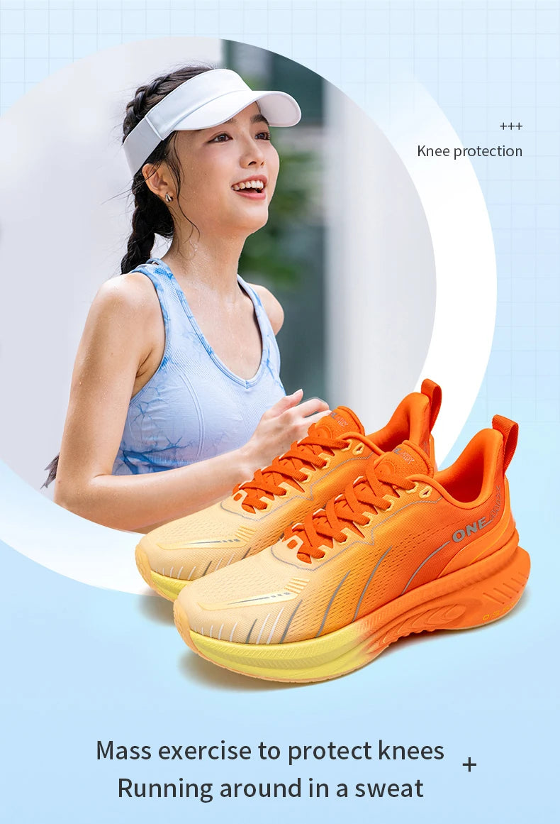 ONEMIX New Cushioning Running Shoes For Men Suitable Heavy Runners Lace Up Sports Women Non-slip Outdoor Athletic Male Sneakers