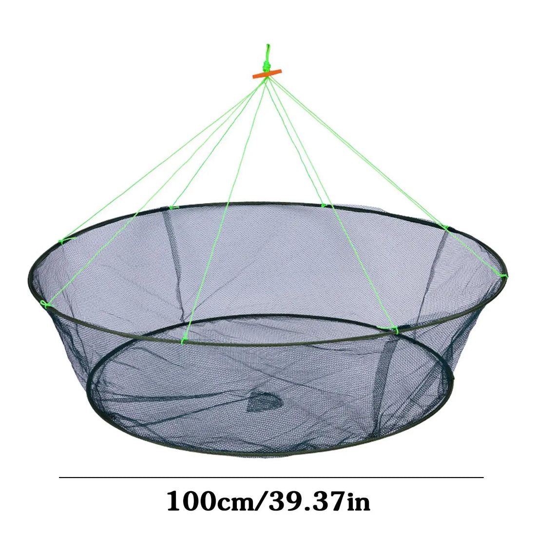 80/100cm Loose Mouth Folding Drop Fishing Net Shrimp Catcher Tank Casting Network Fish Eels Trap Cage Prawn Bait Crab Netting