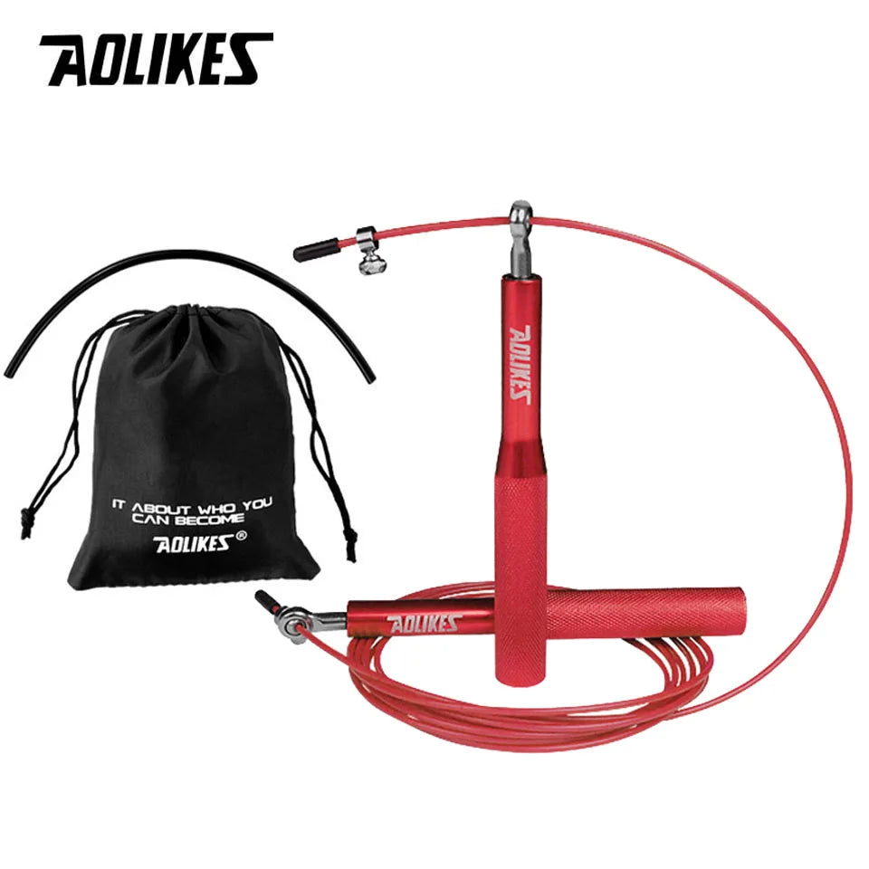 AOLIKES Crossfit Jump Rope Professional Speed Bearing Skipping Fitness Workout Training Equipement MMA Boxing Home Exercise