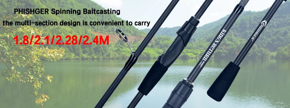 PHISHGER Telescopic Surf Spinning Rod 3.6/4.2/4.5/5.0/5.3m Power80-150g 30T Carbon Travel Surfcasting Shore Casting Fishing Pole