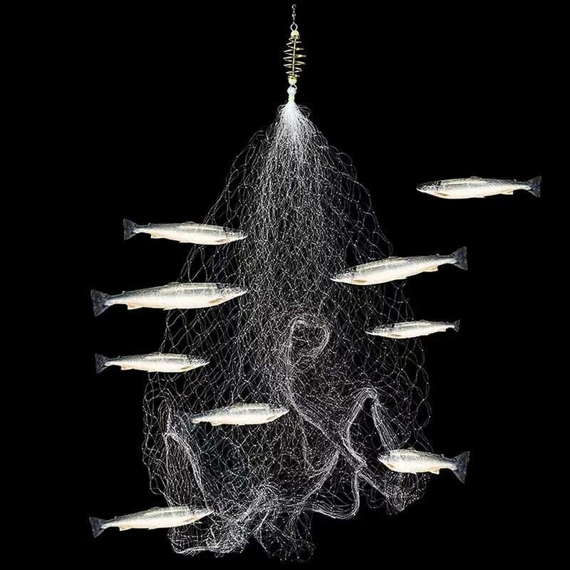 Trap Fishing Net Fishnet Floating Throwing Fishing Explosion Hook Mesh Trap Net Supplies Fishing Accessories For Fisherman