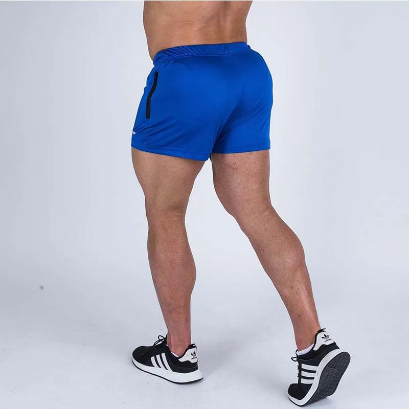 Men's Shorts Mesh Quick Dry Elastic Waist Zipper Pockets Summer Workout Running Gym Sports Casual Beach