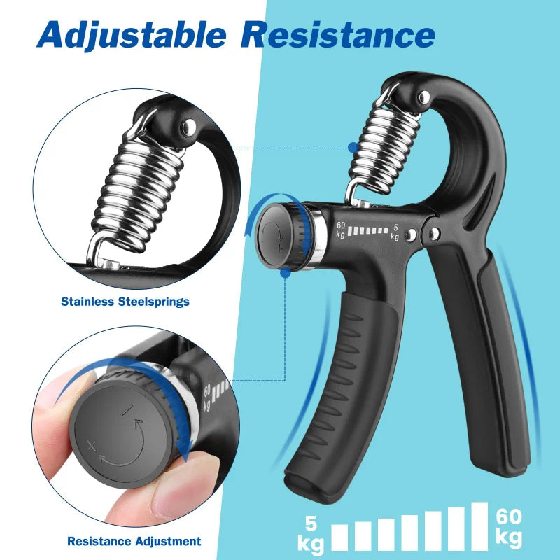 5-60KG Hand Grip Strengthener Gym Equipment Gripper Forearm Exerciser Grips Exercise Hands And Fingers Trainer Muscle Fitness