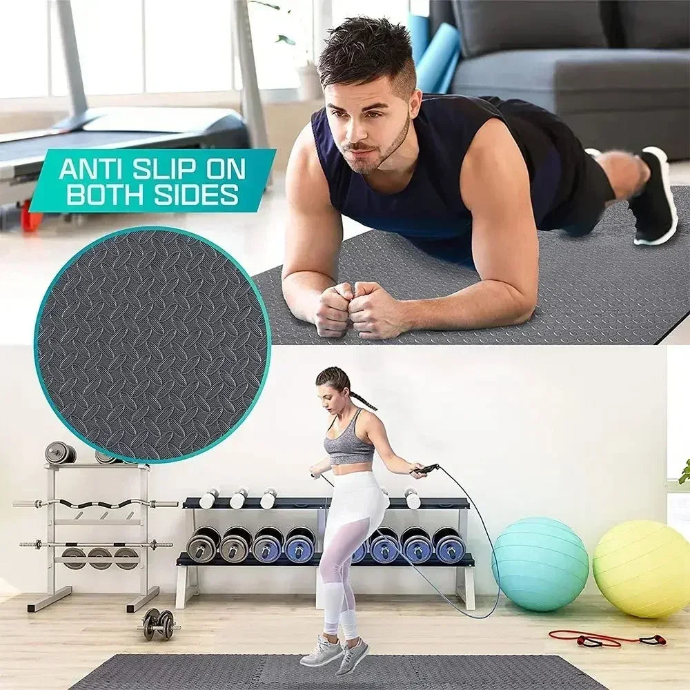 1~12Pcs Puzzle Fitness Mat Massager Mat Eva Interlocking Foam Floor Tiles for Home Gym Home Gym Equipment Mat,Non-Slip  Yoga Mat