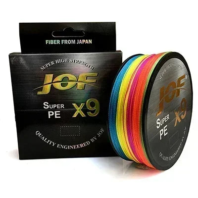 JOF 9x-Strand Braided Fishing Line 100M 300M 500M X9 Japanese Multifilament Pe Wire For Saltwater Durable Woven Thread Tackle