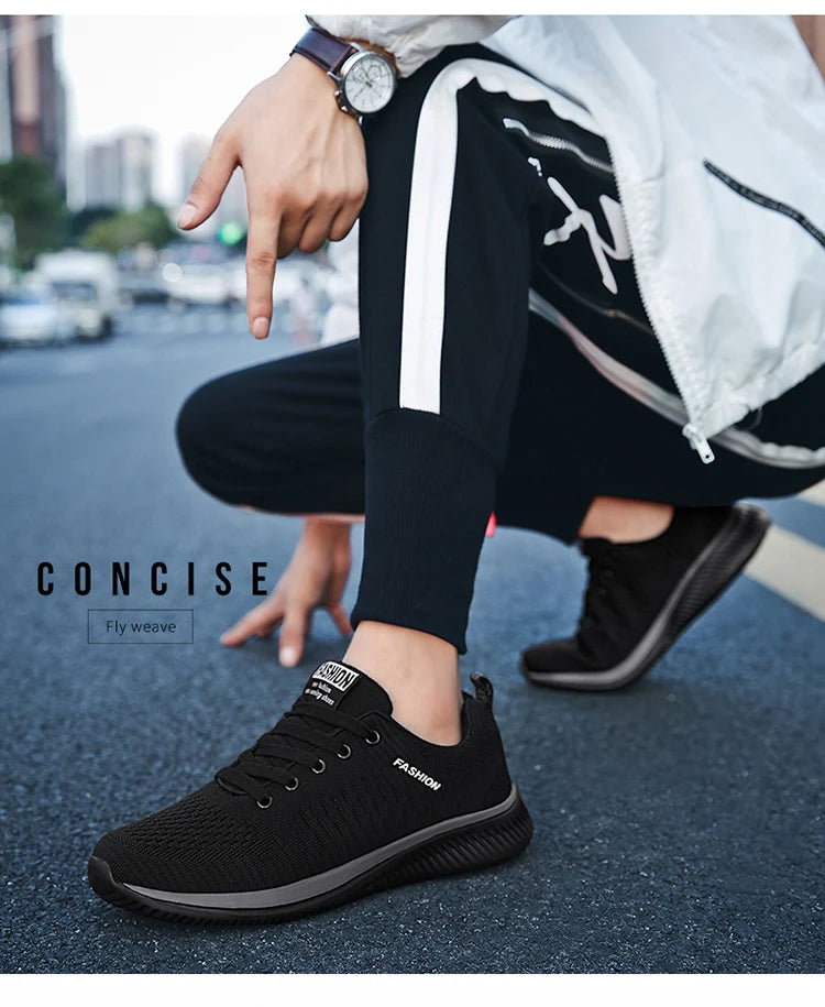 Men Running Walking Knit Shoes Fashion Casual Men Sneakers Breathable Sport Athletic Gym Lightweight Running Shoes