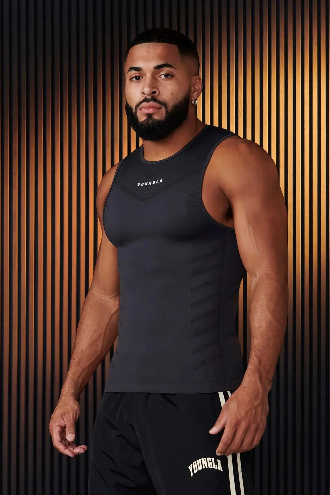 American New Sports Fitness Trainer Uniform Jogger Men's Vest Quick Drying Breathable Stretch Tight Training Sleeveless T-Shirt