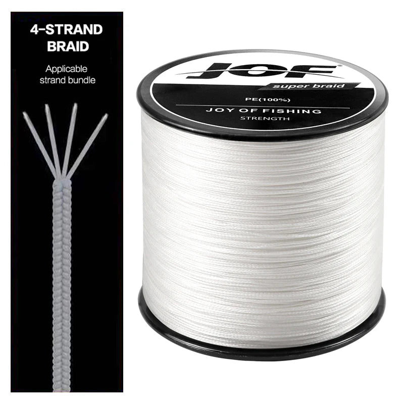 JOF 4 Strands Braided Fishing Line 300M Multifilament Carp Fishing Multifunction PE Fishing Line for 10-82LB Pesca