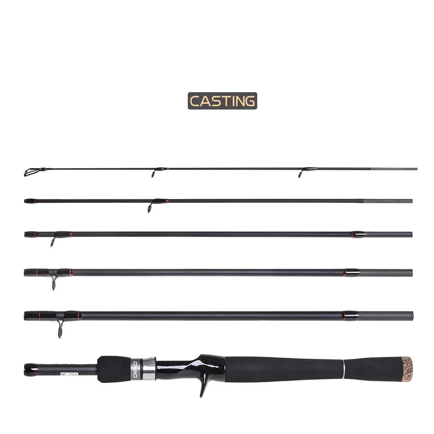 CAPACI Lure Fishing Rod 2.1/2.4/2.7M Carbon Spinning Casting Baitcasting Travel Lure Rod ML Straight Handlebar sea Fishing Rod