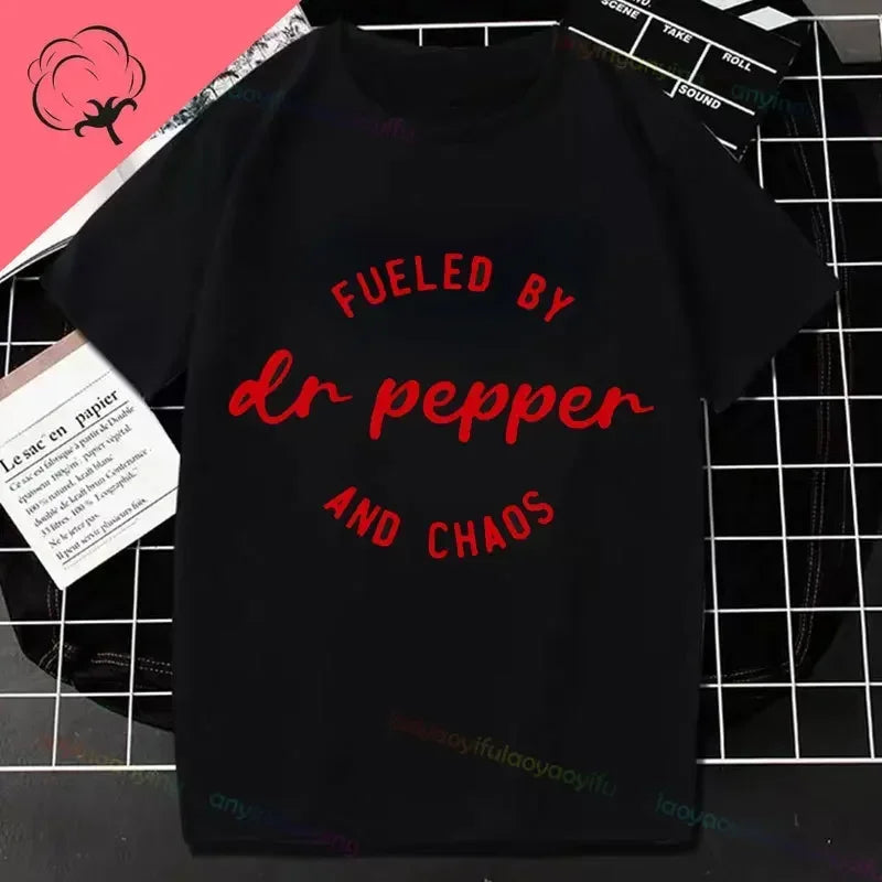 Half Human Half Dr Pepper- Diet Dr Pepper Women's Fashion TShirt Pure Cotton Pure Humor Style All Season Essential T-shirt