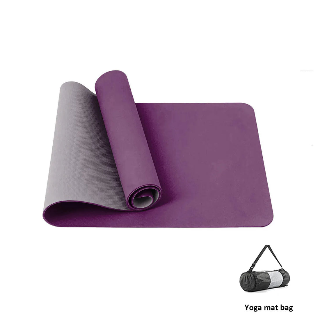 Yoga Mat,Double-Sided Non Slip Eco Friendly Fitness Exercise Mat with Strap TPE YogaMats for Women Men,for Yoga,Pilates,Exercise