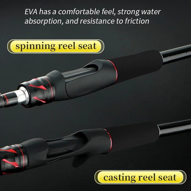 High-End Atmosphere Upgraded Lightweight Long Casting Fishing Rod Carbon Spinning Rods EVA One-Piece Grip M Hard Fishing Pole