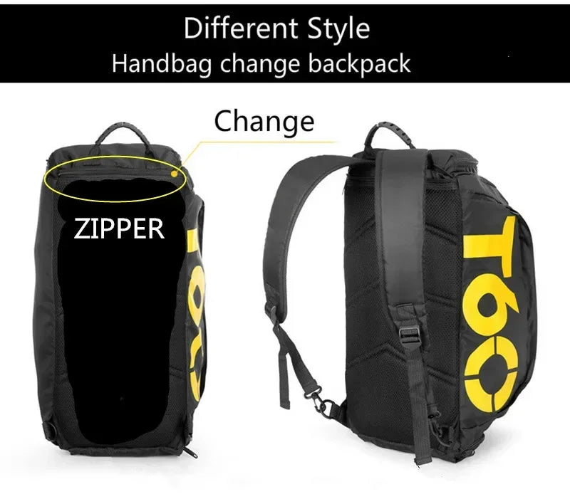 Gym Bag Waterproof Sports Bags Men Women Fitness Backpack Portable Large Capacity Dry Wet Separation Bag For Fitness Yoga Sports