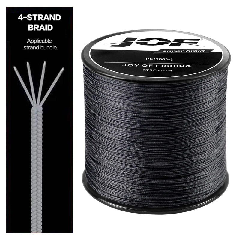 JOF 4 Strands Braided Fishing Line 300M Multifilament Carp Fishing Multifunction PE Fishing Line for 10-82LB Pesca