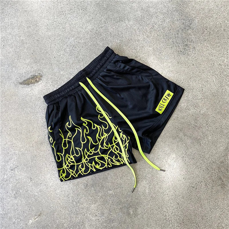 Summer new mesh sports men's fitness shorts, running basketball training, casual quick drying breathable shorts