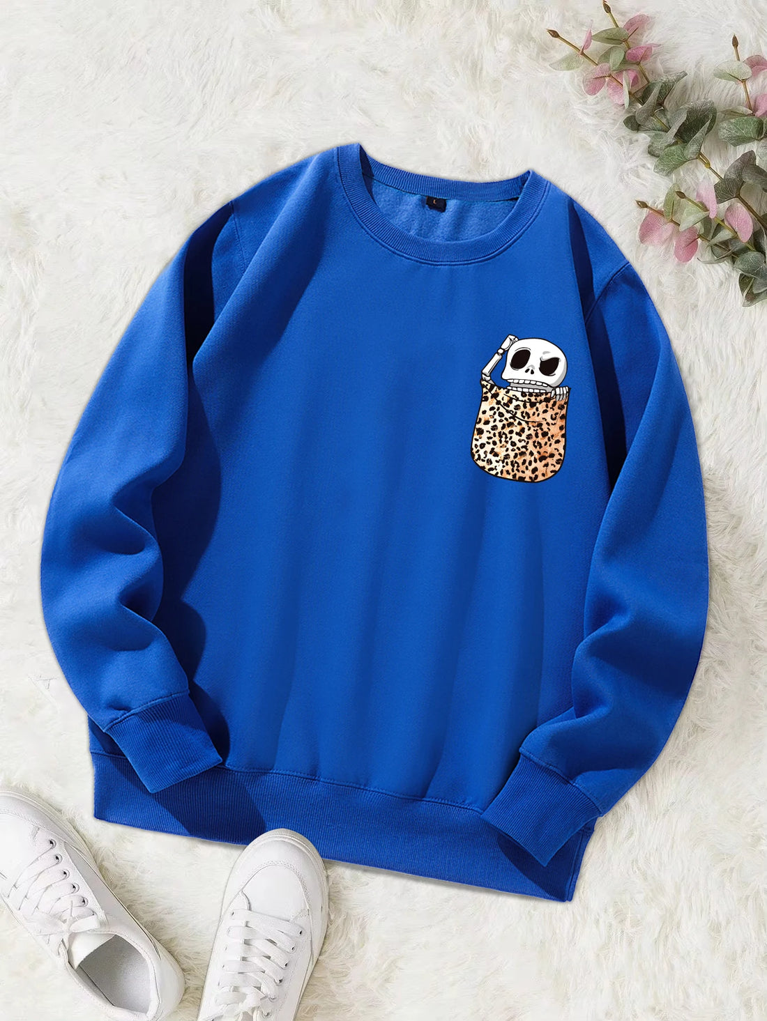 A Skull In The Pocket Funny Print Female Sweatshirt Harajuku All-Match Hoody Fashion S-Xxl Hoodies Vintage Casual Top Women