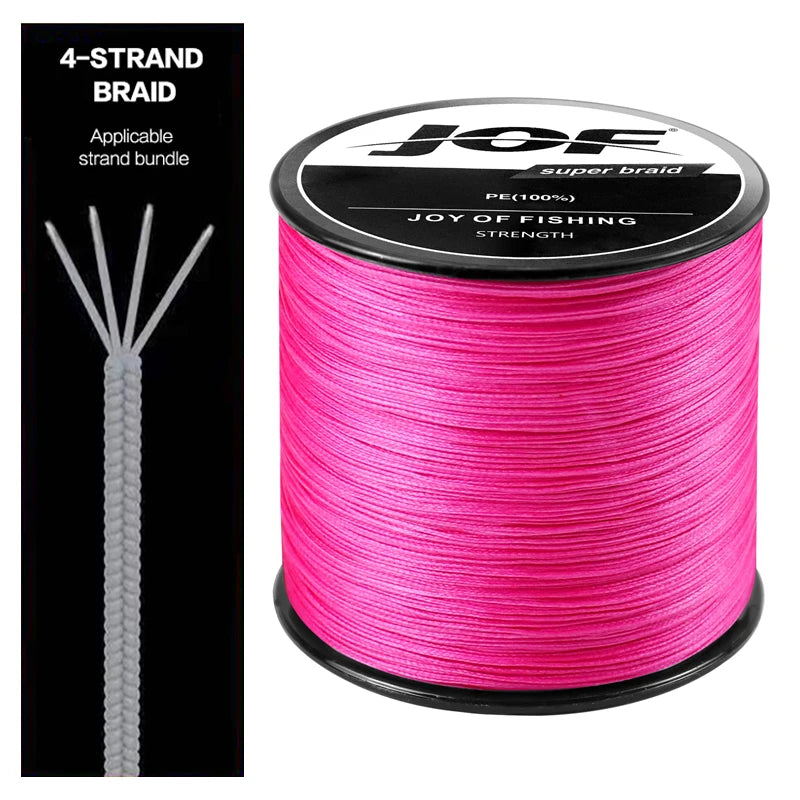 JOF 4 Strands Braided Fishing Line 300M Multifilament Carp Fishing Multifunction PE Fishing Line for 10-82LB Pesca