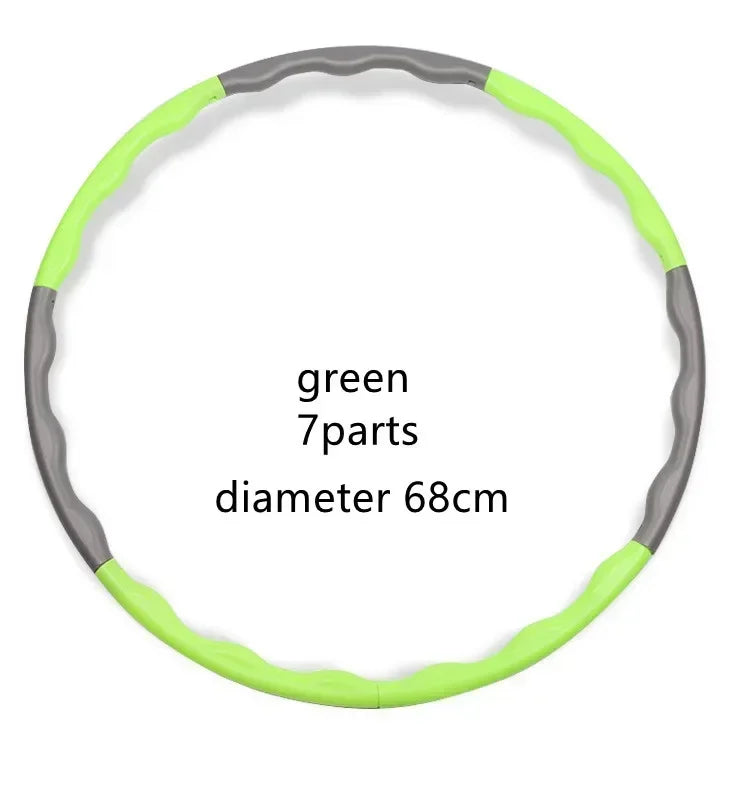 1x 9/8/7 Sections Portable Detachable Easy Sport Hoop Fitness Gym Tool Plastic Light Weight Waist Trainer Ring Workout Equipment