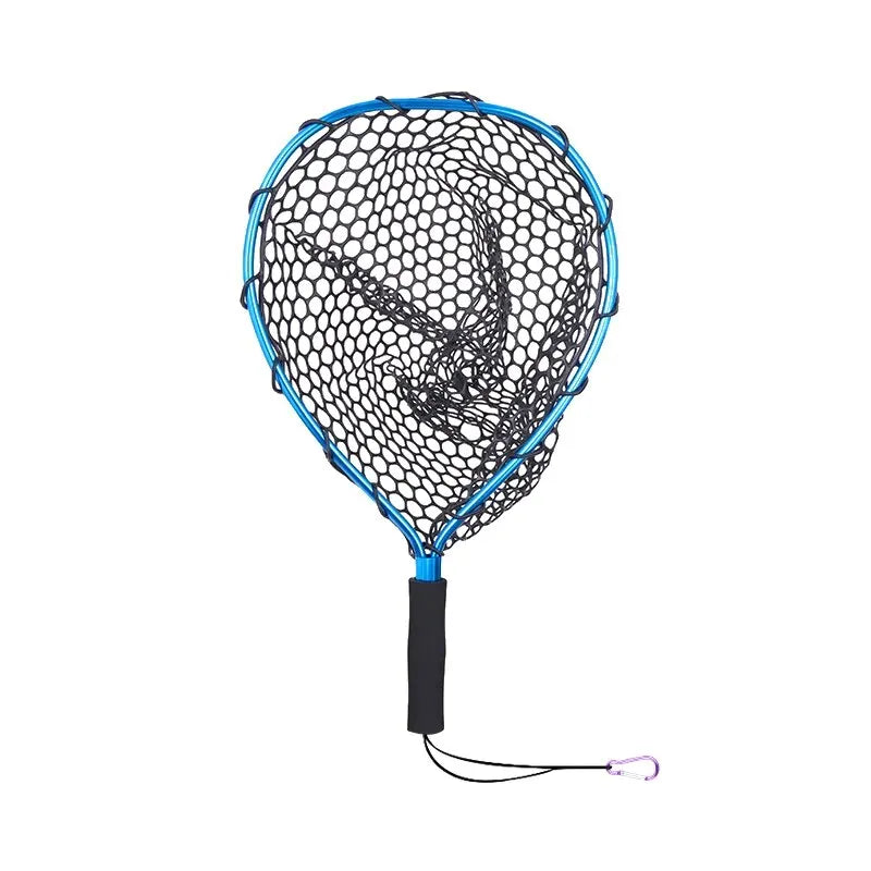 TAIYU Portable Fishing Nets Ultralight Aluminum Alloy Silicone Wear Resistance Mesh Hand Dip Casting Landing Net for Fly Fishing