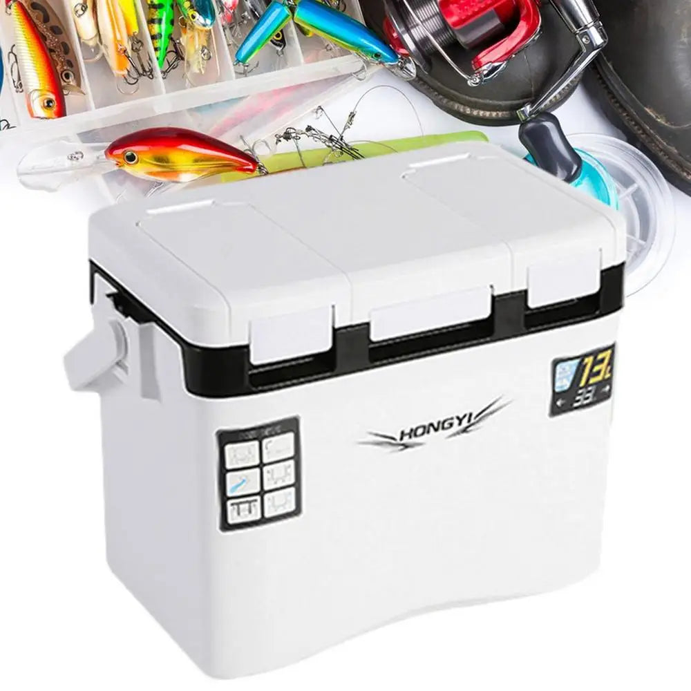 Fishing Cooler Bag Multifunctional Lightweight Insulated Bait Cooler 13L Capacity Portable Fish Cooler Fishing Box Bait Bucket