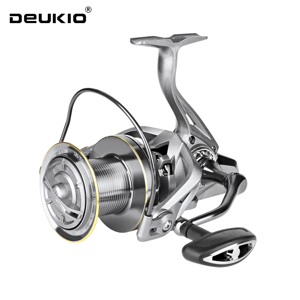 DEUKIO Big Fishing Reels Spinning Reel Max Drag 20KG Powerful Saltwater Freshwater Carp Fishing Reel